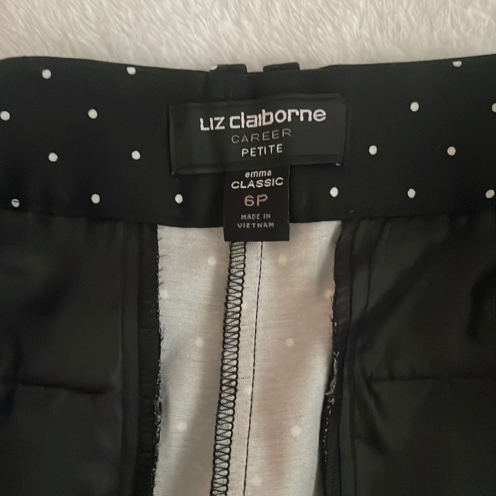 Liz Claiborne Polka Dot Career Pants Size 6P - Picture 5 of 5